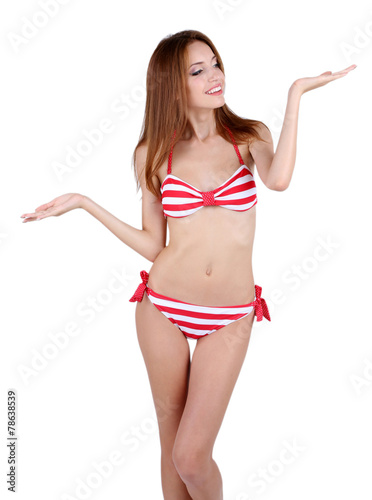 Beautiful young woman in sw...