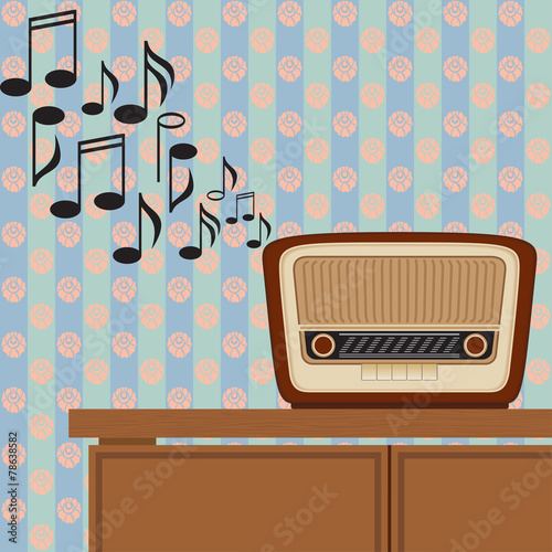 Old radio plays music