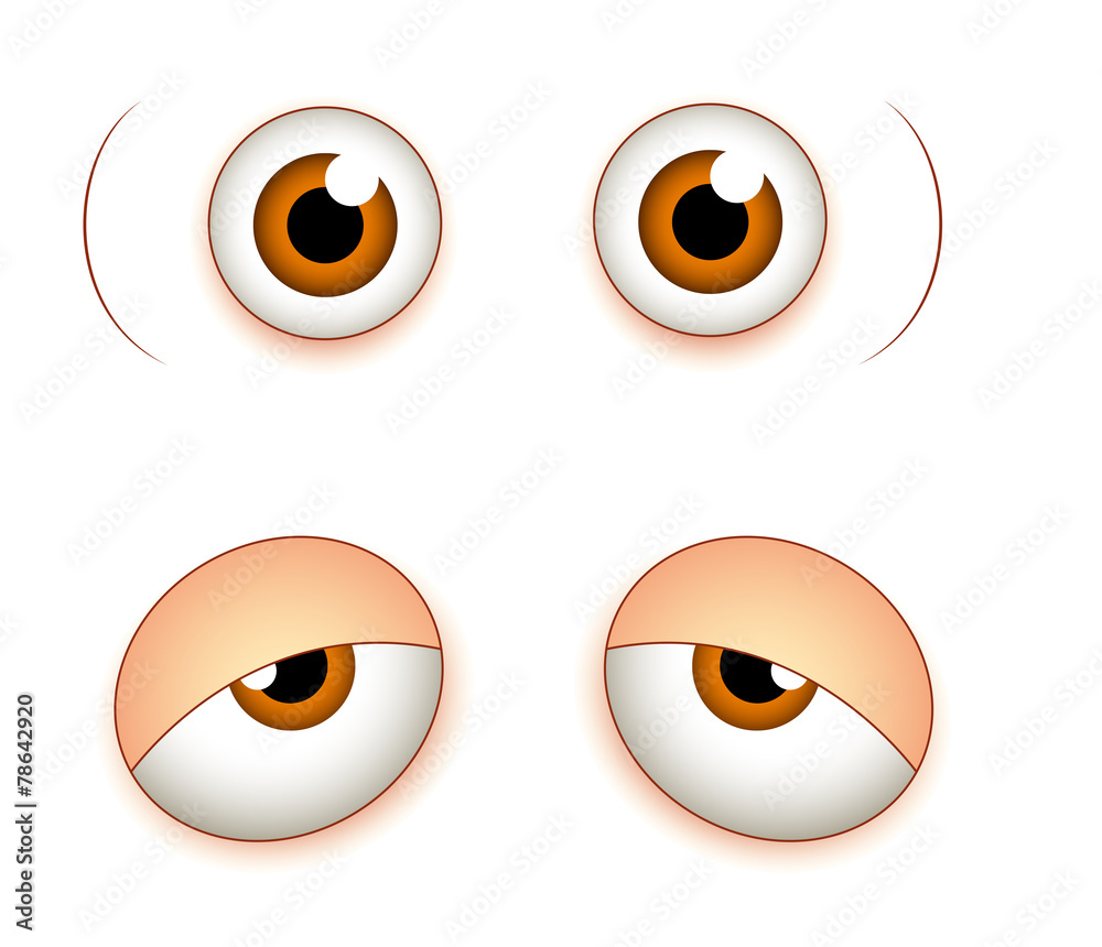 Shocked and Sleepily Comic Eyes Shocked and Sleepily Comic Eyes