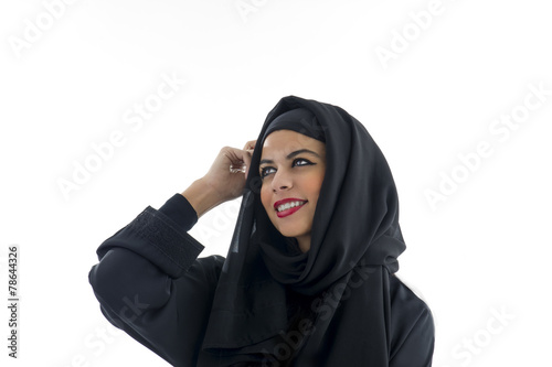 Muslim Woman wearing Hijab thinking © Ramzi