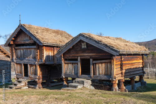 Small building in Norway mountain. #78644738