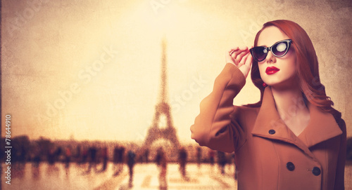 Beautiful redhead women in sunglasses © Masson