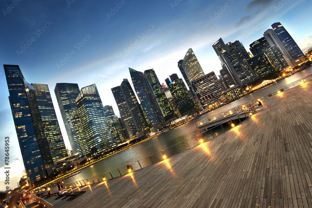 Obraz premium evening in Singapore