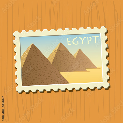 Egyptian pyramids stamp