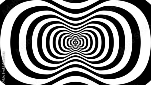 Abstract wavy shape with one crest - optical illusion
