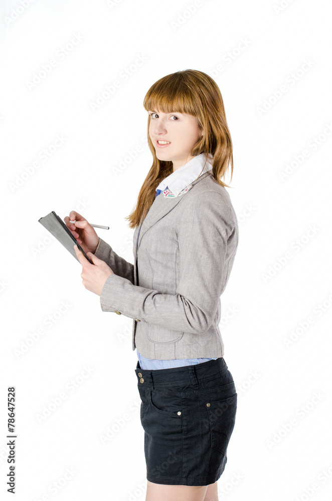 business woman with folder business woman with folder