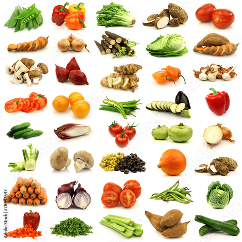 collection of fresh and colorful vegetables