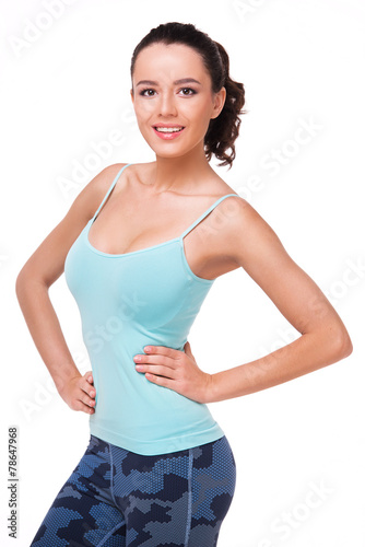 Smiling sporty young woman
