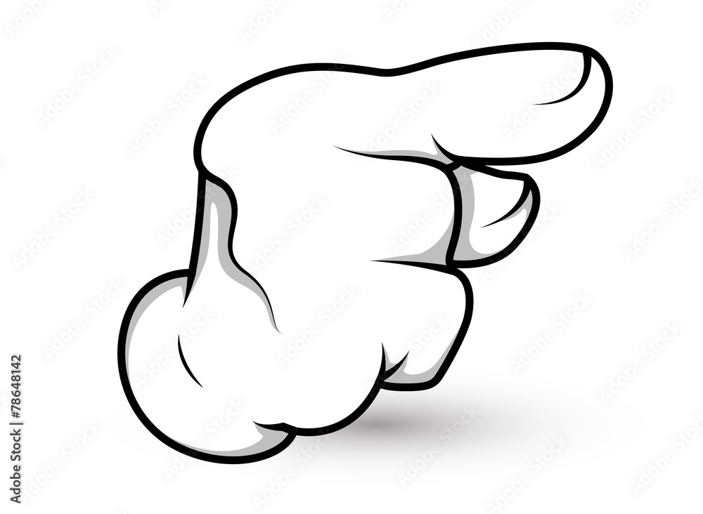Cartoon Hand - Finger Pointing Out - Vector Illustration Cartoon Hand - Finger Pointing Out - Vector Illustration