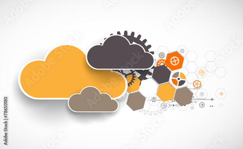 Web cloud banner template.