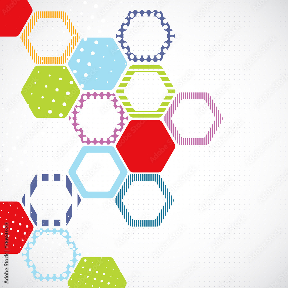 Fototapeta premium Abstract background with hexagons
