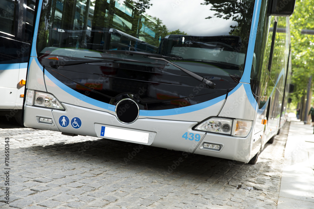 New modern city bus New modern city bus