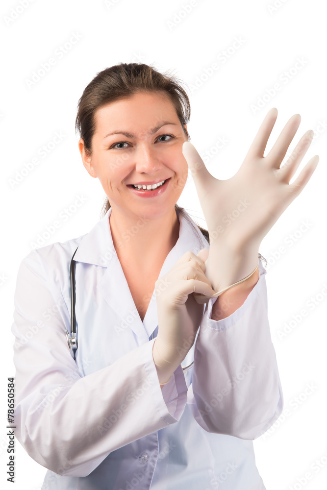 doctor Wear rubber gloves before the operation doctor Wear rubber gloves before the operation