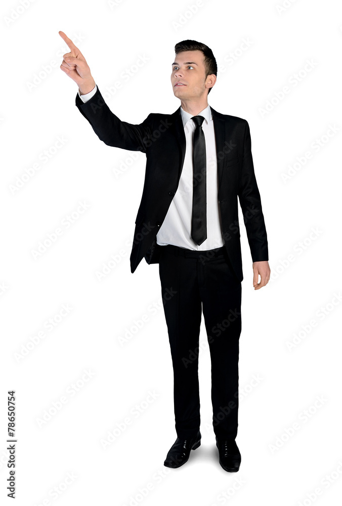 Business man pointing something