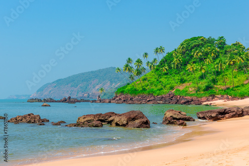 photograph of a beautiful tropical beach of Goa