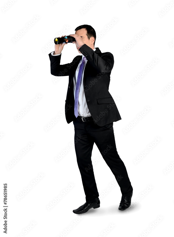 Business man with binoculars Business man with binoculars
