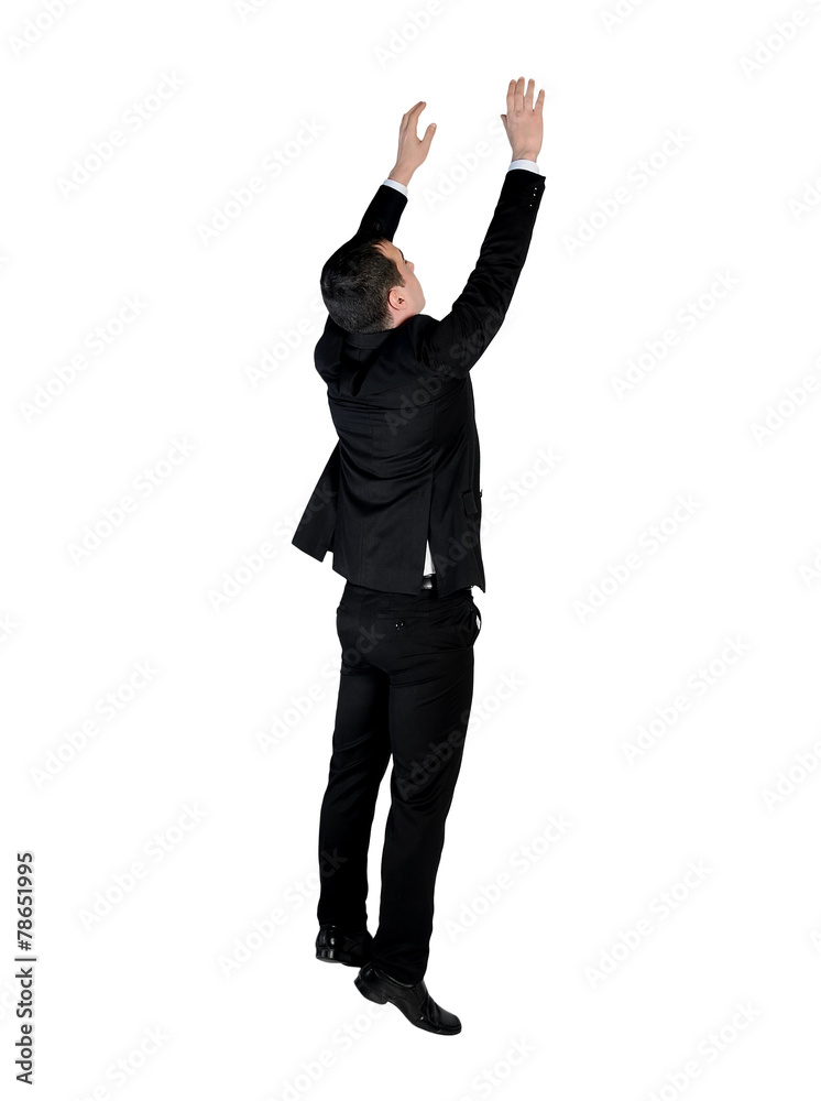 Business man climb something Business man climb something