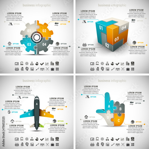 4 in 1 Business Infographics
