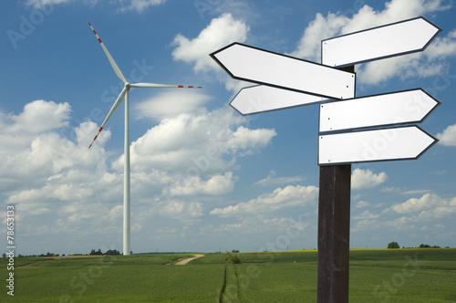 Guidepost on a farm