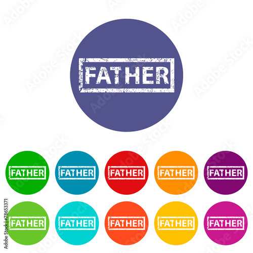 Father flat icon