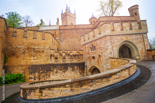 The inner yard of beautiful Hohenzollern castle photo