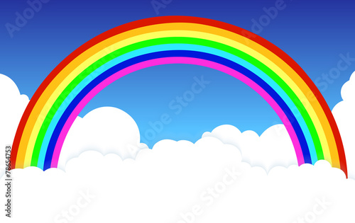 rainbow in clouds a background natural
