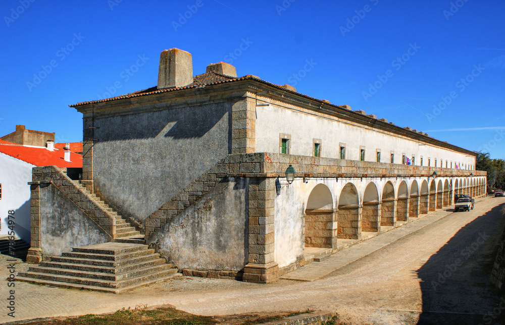 Former military barracks in Almeida historical village, Portugal