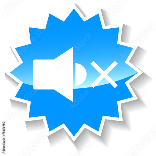 No sound blue icon