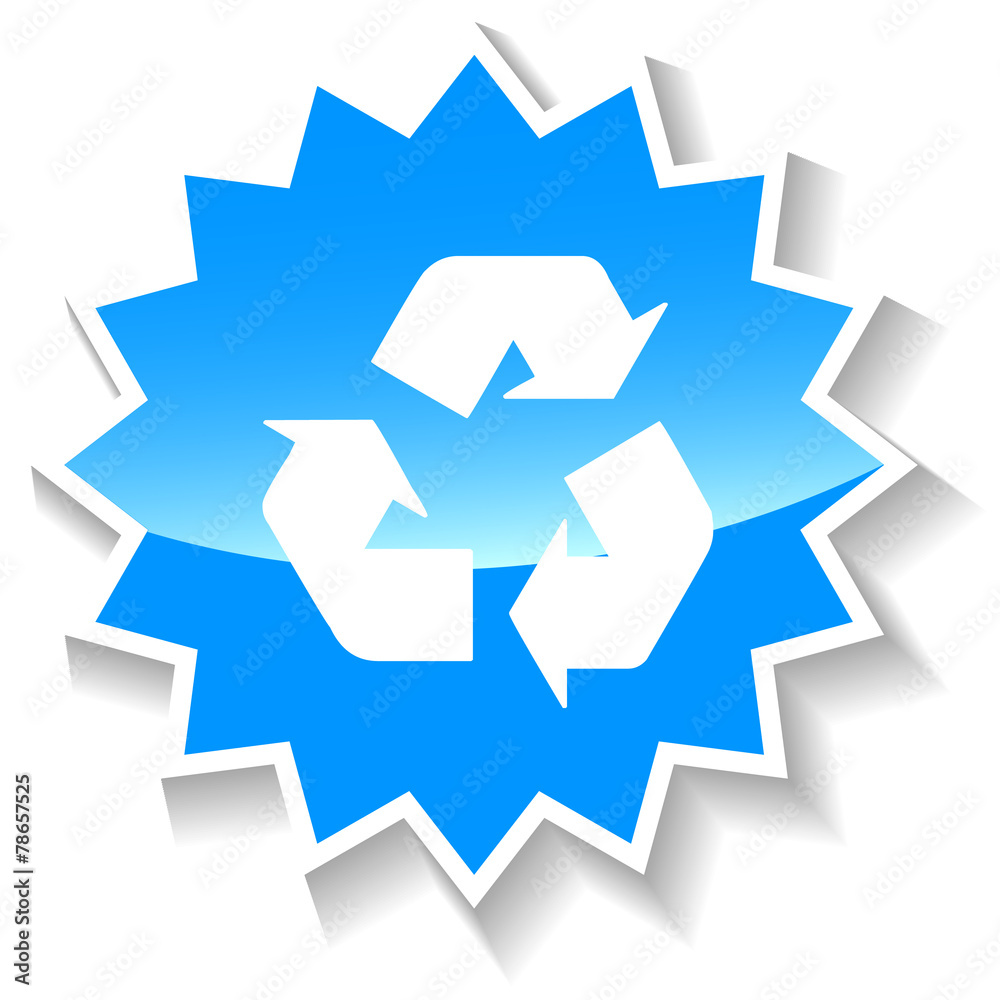 Recycling blue icon Recycling blue icon