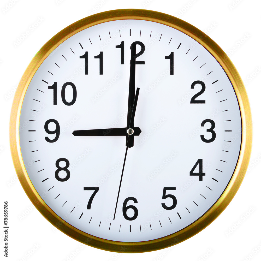 Wall clock isolated on white Wall clock isolated on white