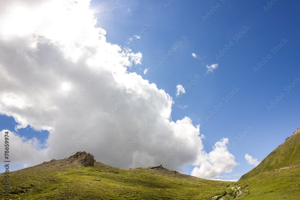 Panorama in alta montagna