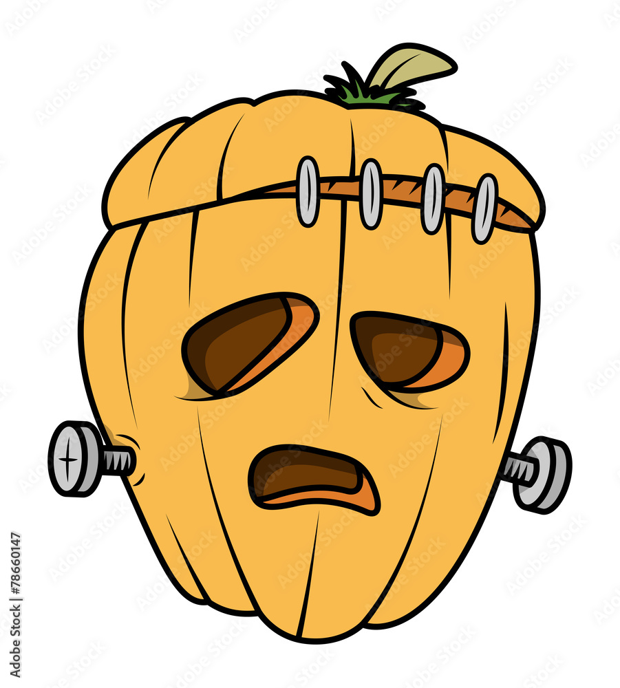 Spooky Jack-O'-Lantern - Halloween Vector Illustration Spooky Jack-O'-Lantern - Halloween Vector Illustration