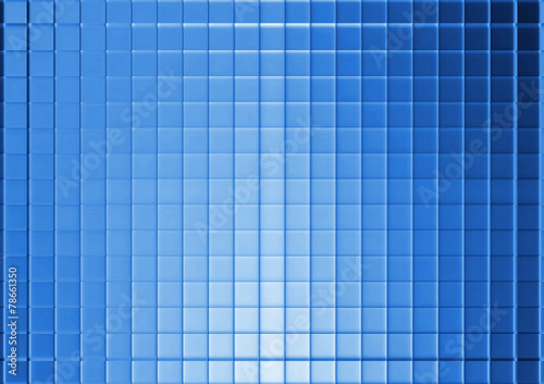 Blue and white mosaic