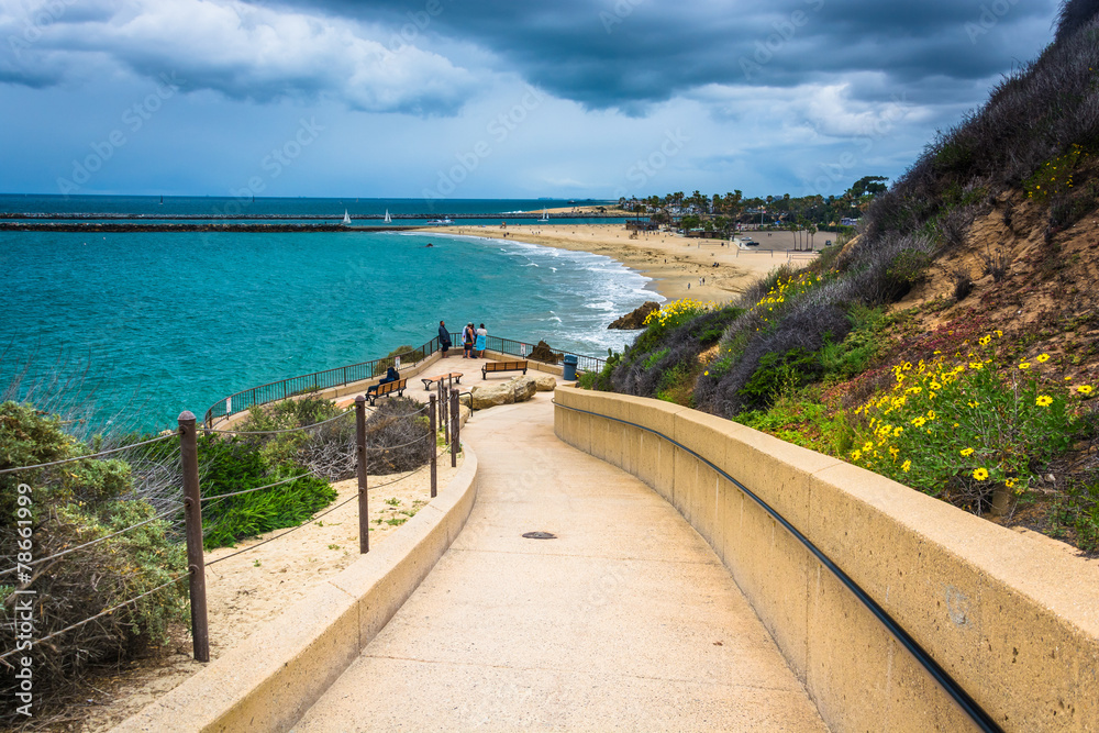 Walkway to the beach at Inspiration Point in Corona del Mar, Cal