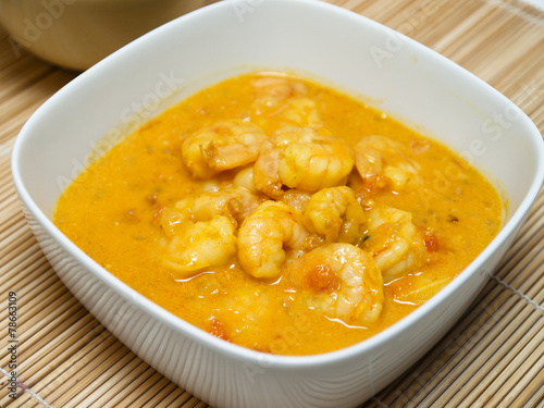 Coconut curry with shrimp