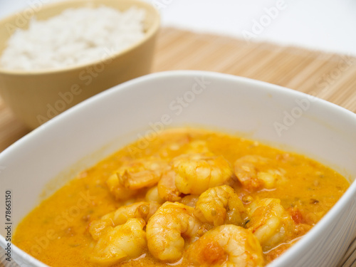 Coconut curry with shrimp