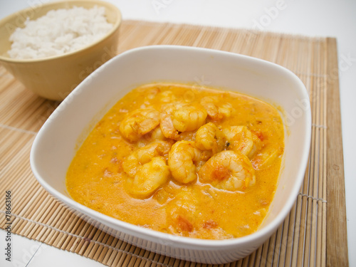 Coconut curry with shrimp