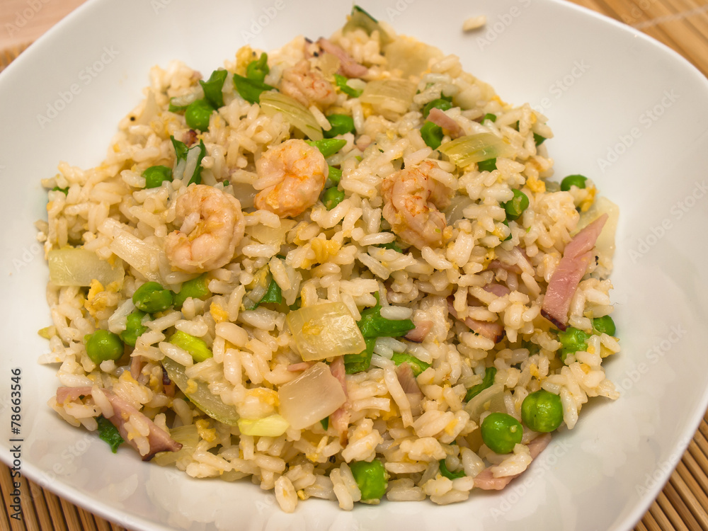 Fried rice with shrimp Fried rice with shrimp