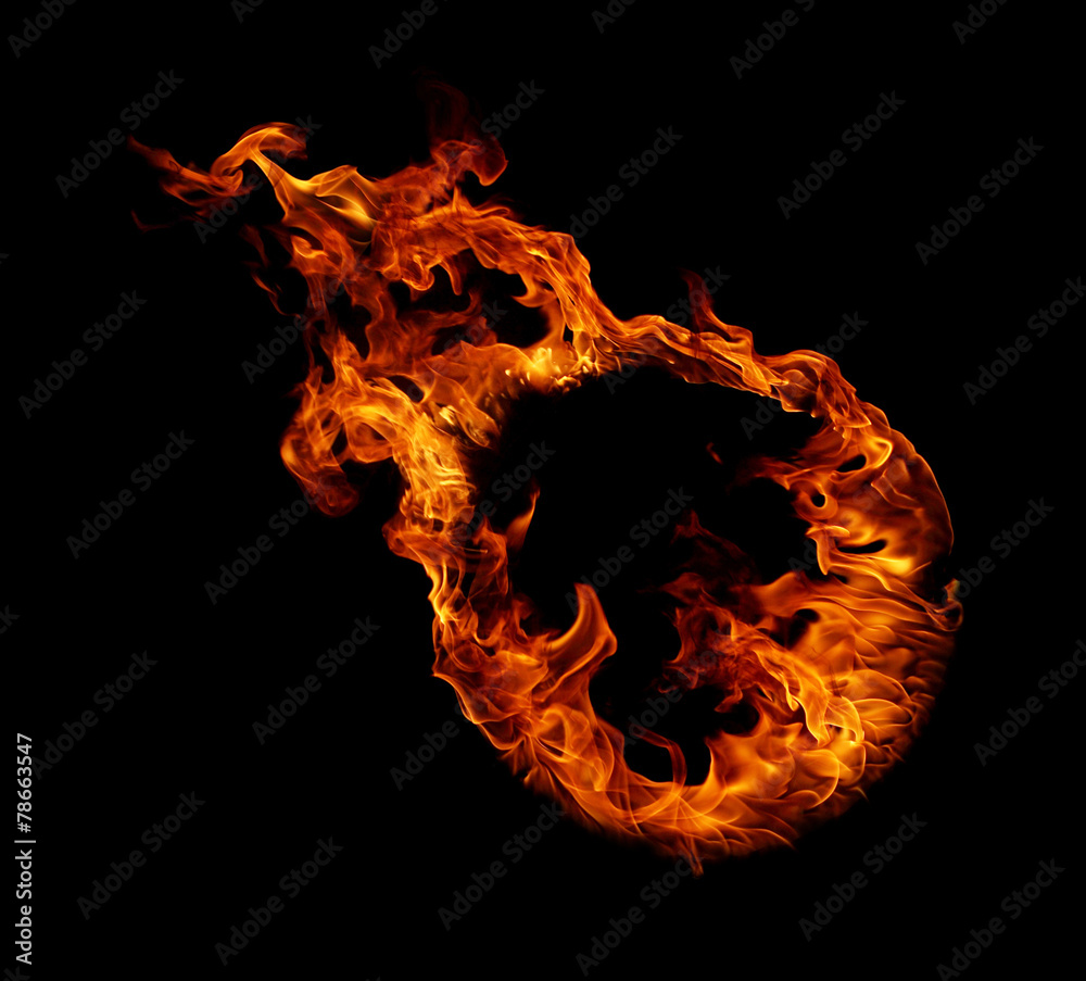 Fire Black Background Stock Video Footage for Free Download