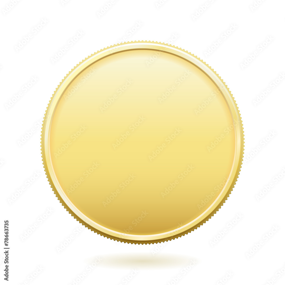 Gold Coin with Copy Space Gold Coin with Copy Space