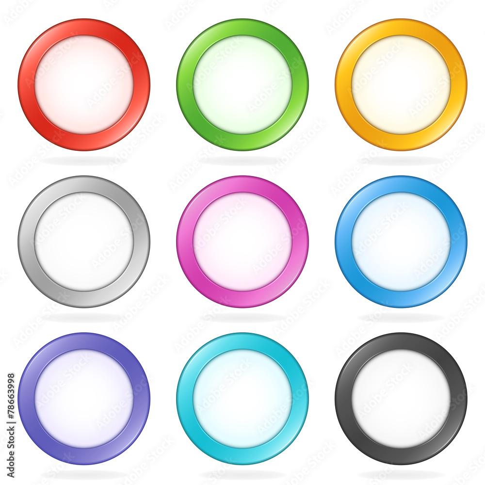 Circular Vector Buttons Circular Vector Buttons