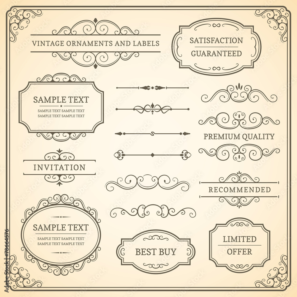 Vintage Ornaments and Labels