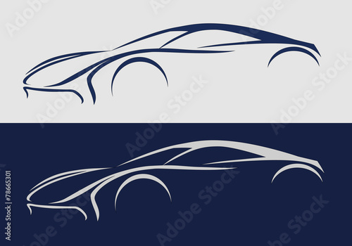 Sükseli otomobil silueti