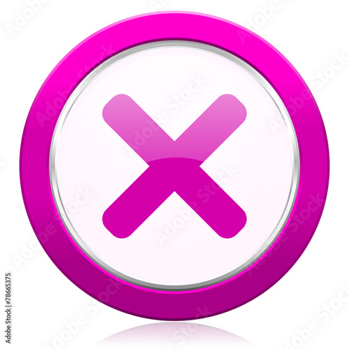 cancel violet icon x sign