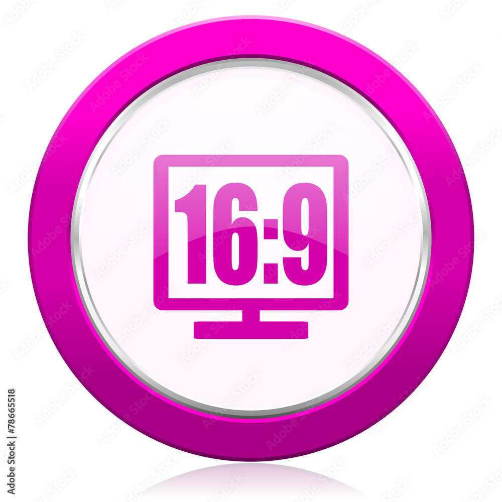 16 9 display violet icon