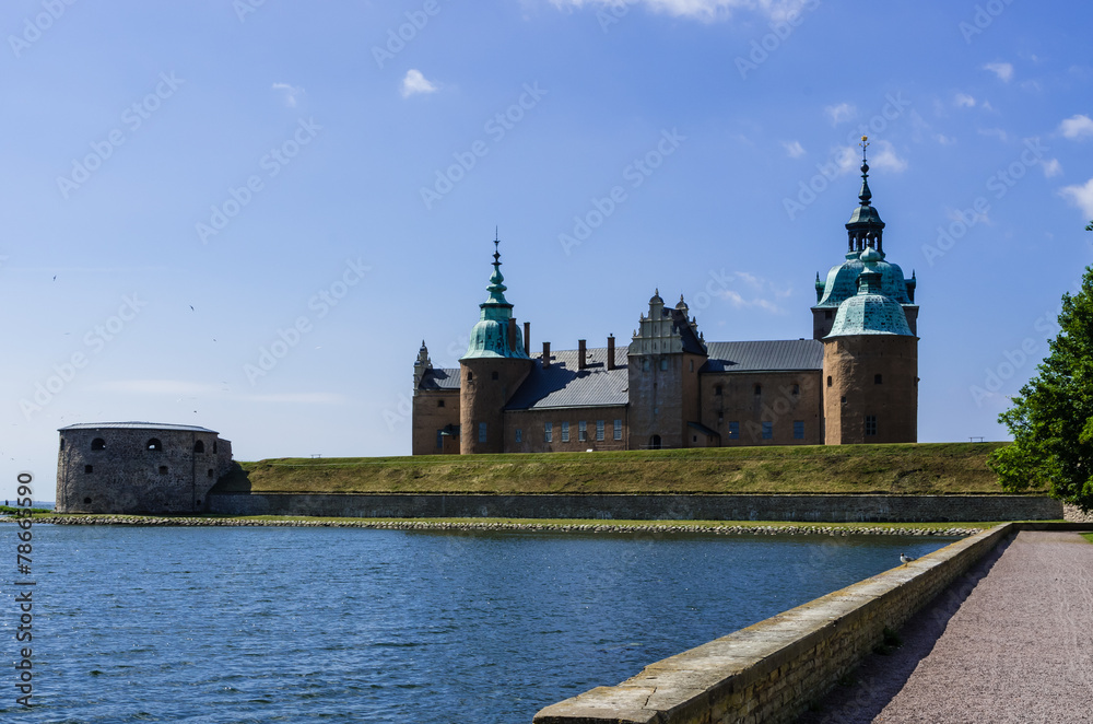 Castle situated on the seafront in Sweden.