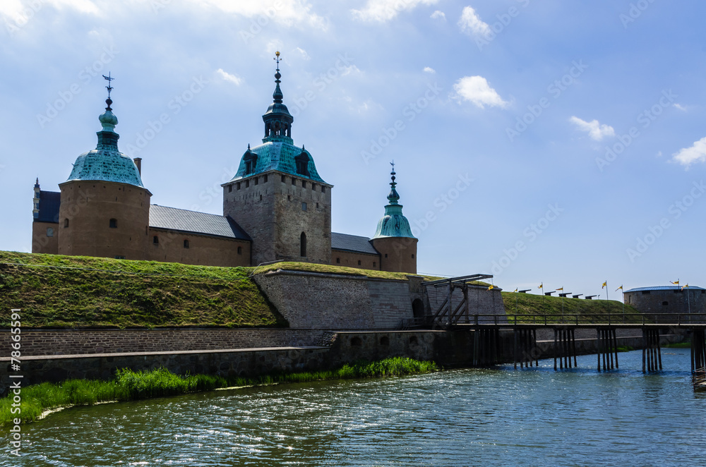 Castle situated on the seafront in Sweden.