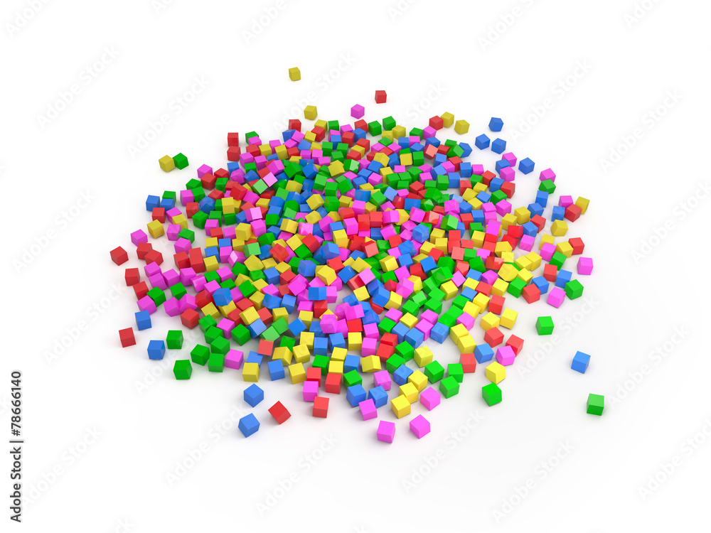 Heap of cubes, 3D Heap of cubes, 3D