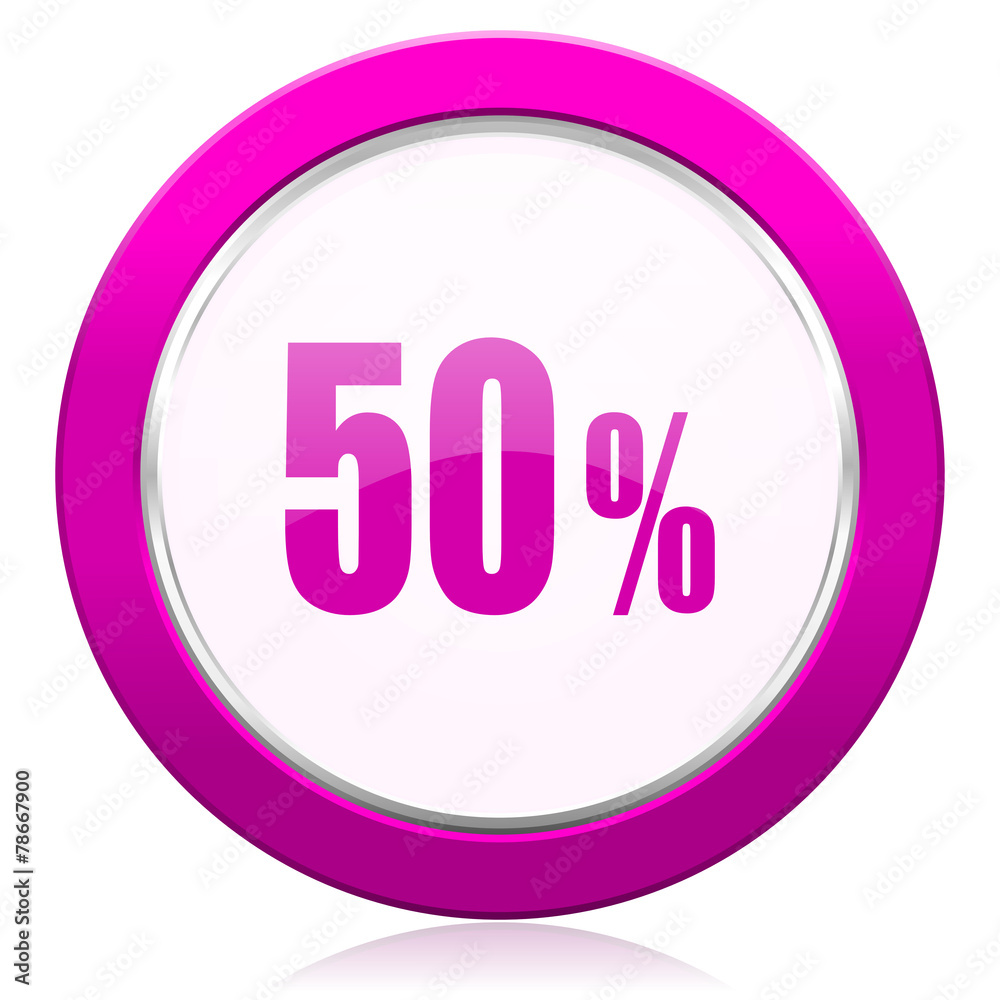 50 percent violet icon sale sign 50 percent violet icon sale sign