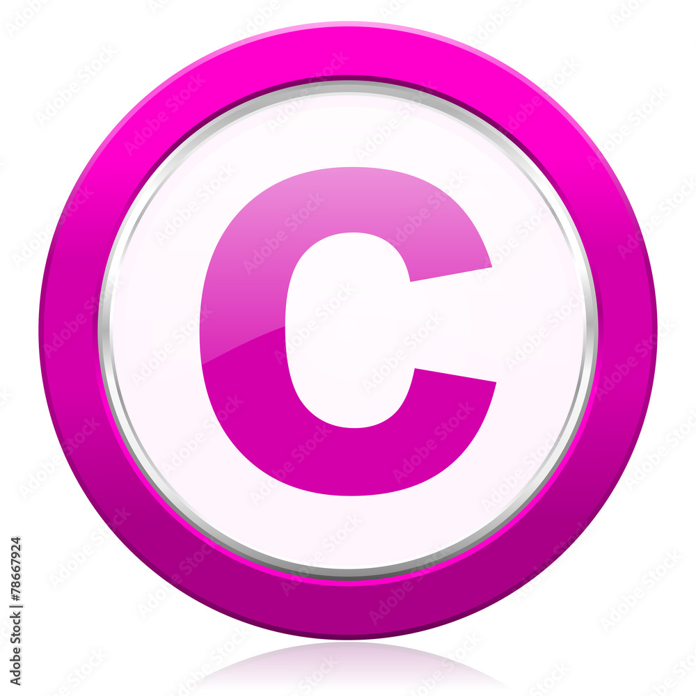 copyright violet icon